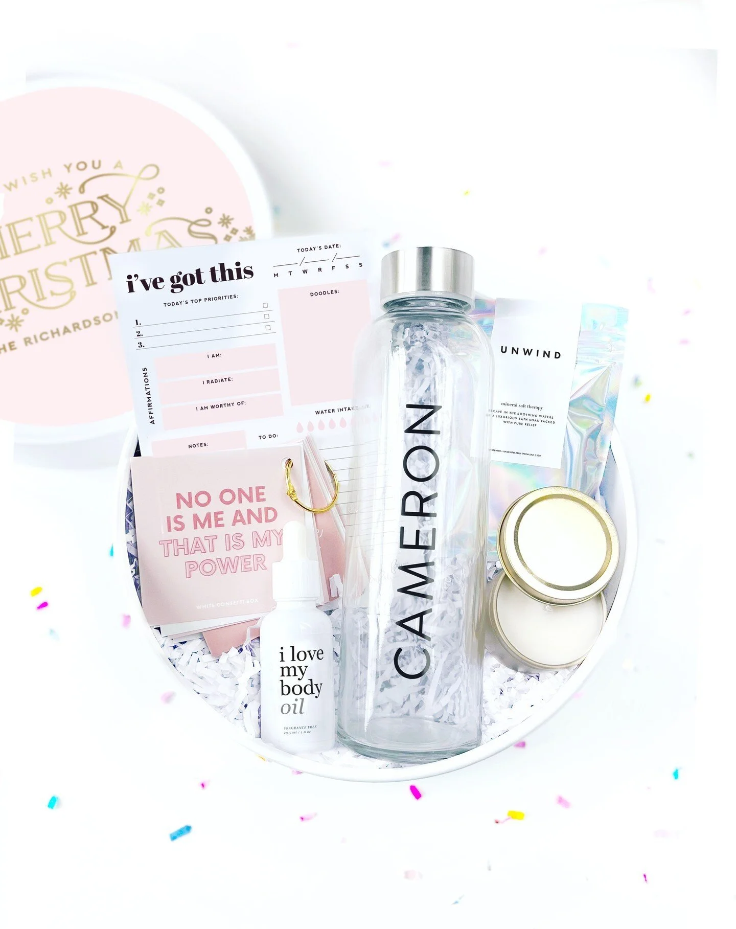 White Confetti Box Modern Stylish Gift Boxes