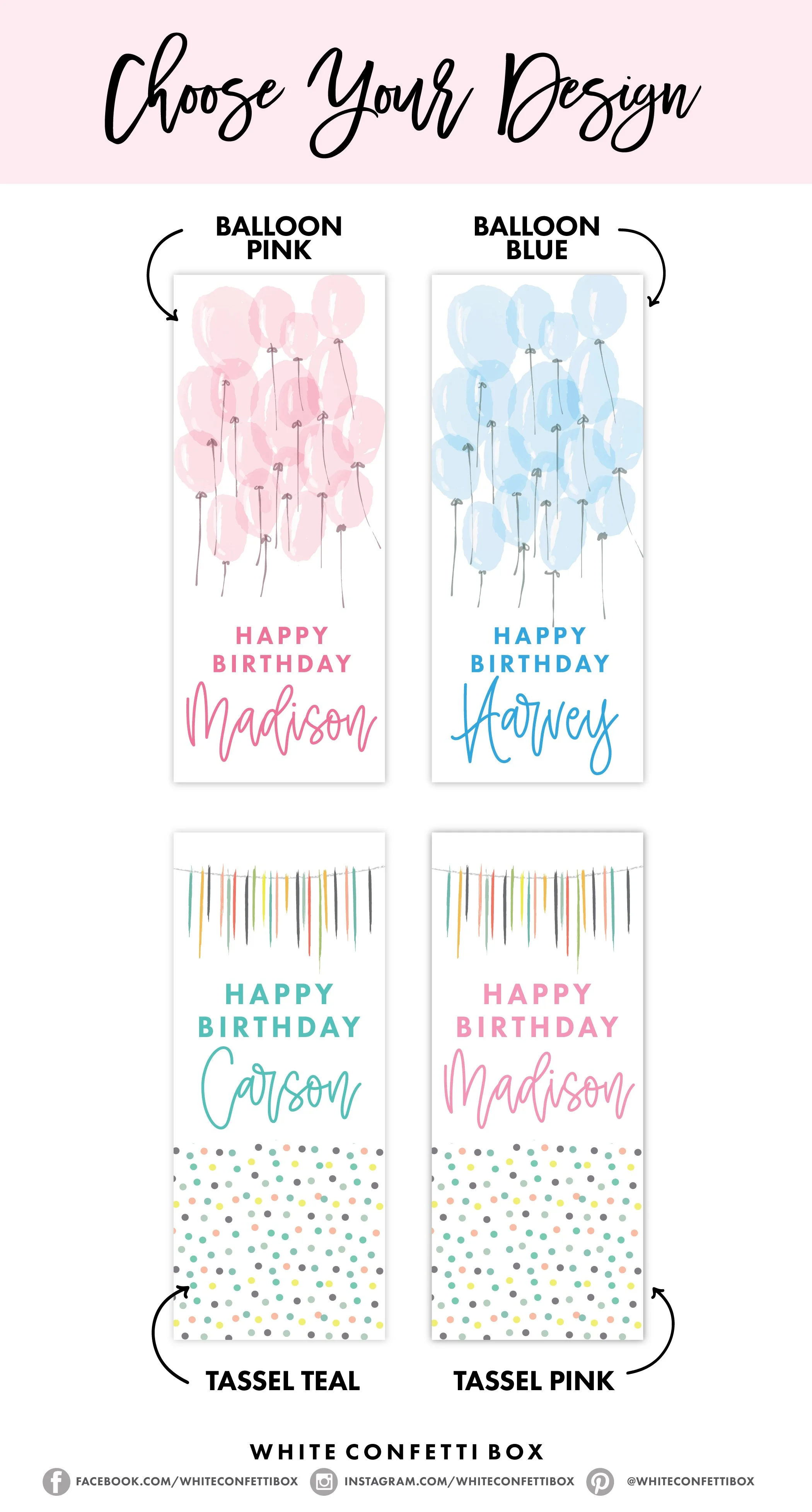 Inexpensive Birthday Party Favor (BULK) — White Confetti Box