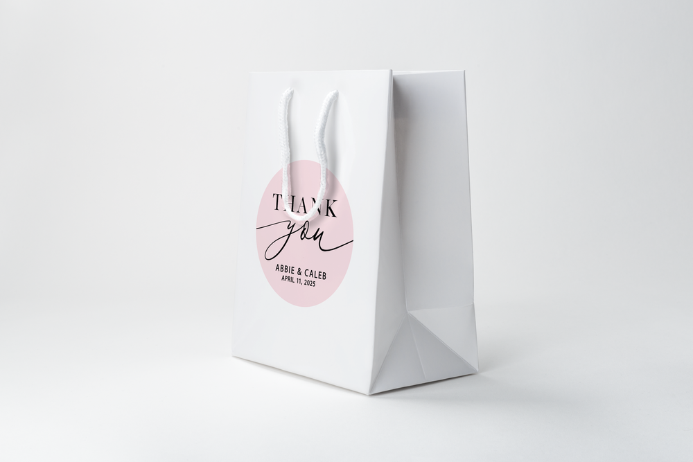 Thank You Favor Bags — White Confetti Box