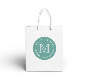Logo Favor Bags — White Confetti Box