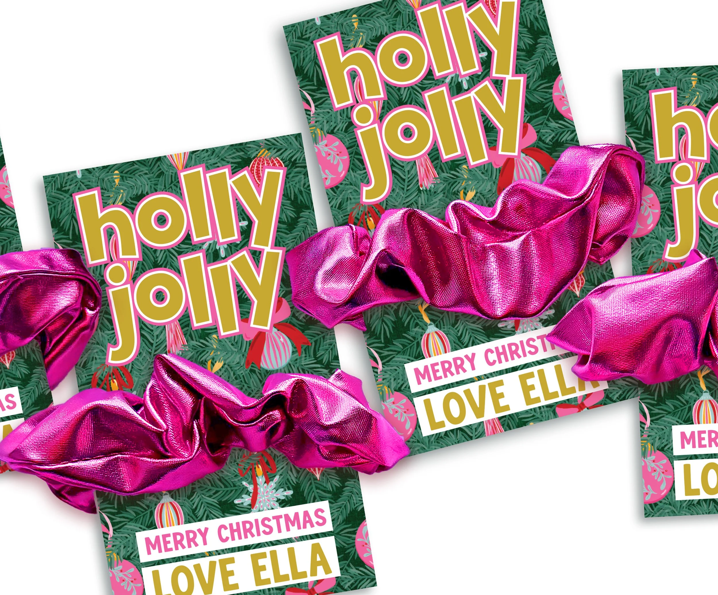 SCRUNCHIES-Holly-Jolly-DEEP-FUSCHIA-Tree-Ornament-2.jpg (Copy)