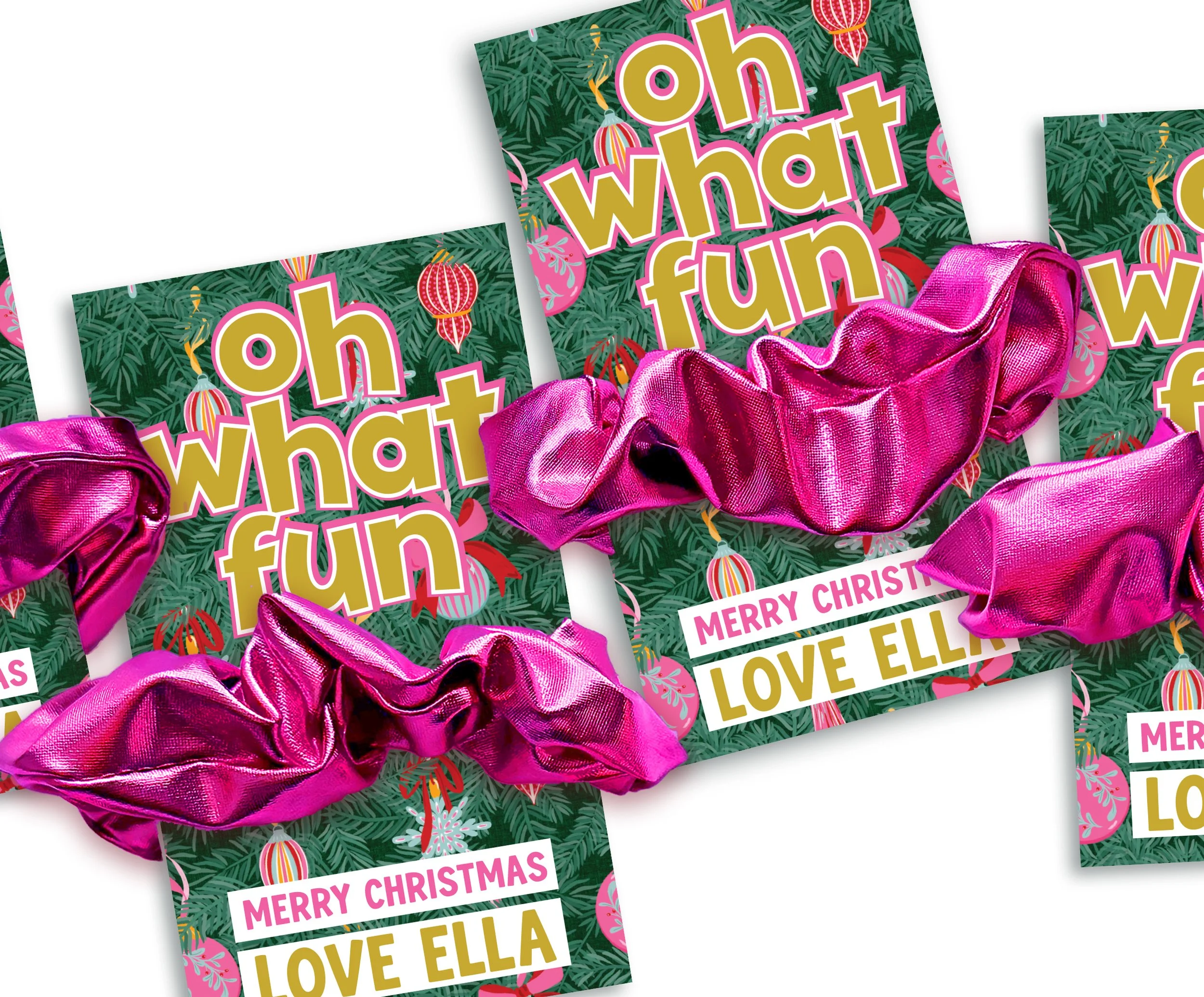 SCRUNCHIES-Oh-What-Fun-DEEP-FUSCHIA-Tree-Ornament-2.jpg (Copy)