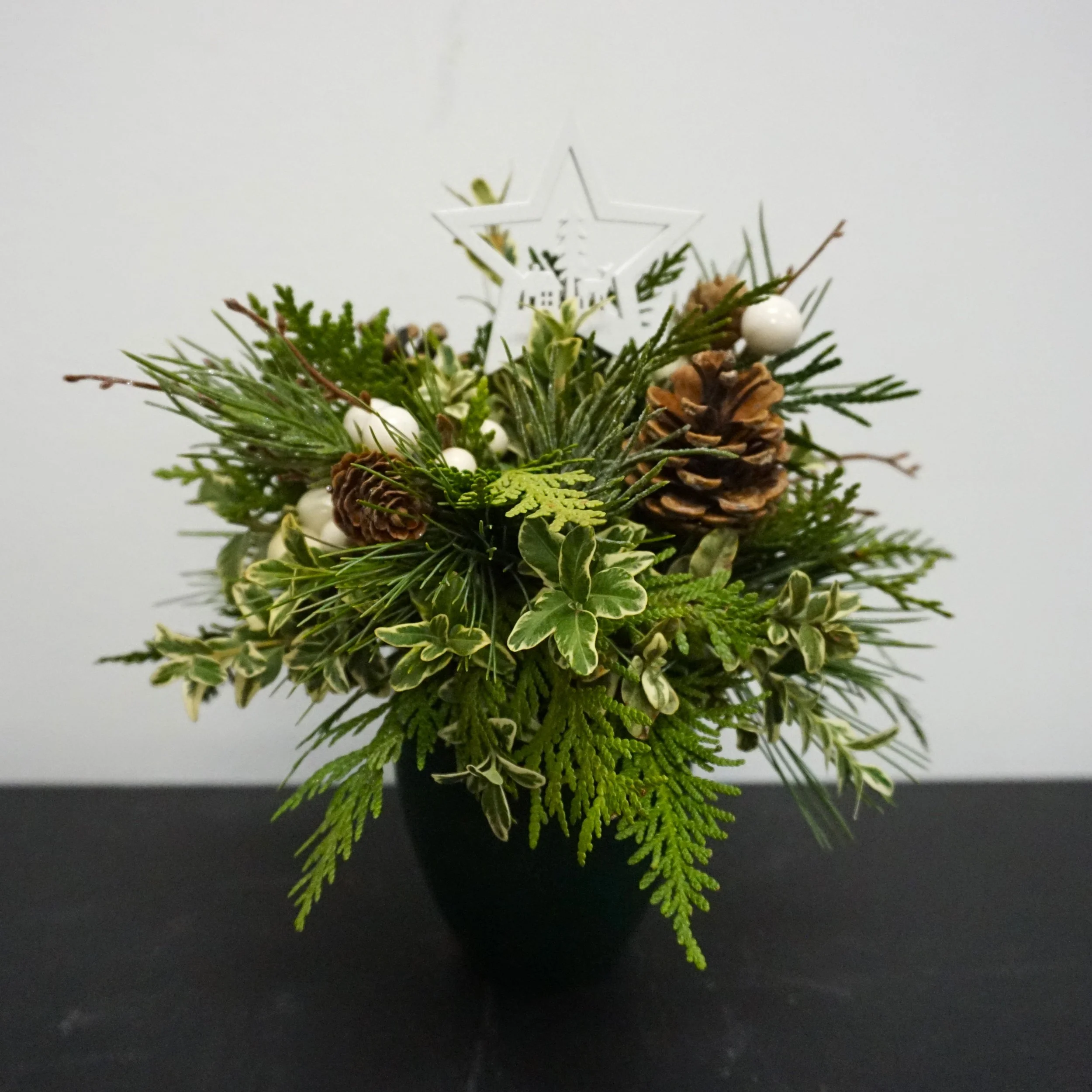 Evergreen Season's Greetings Counter Topper — Kate's Garden