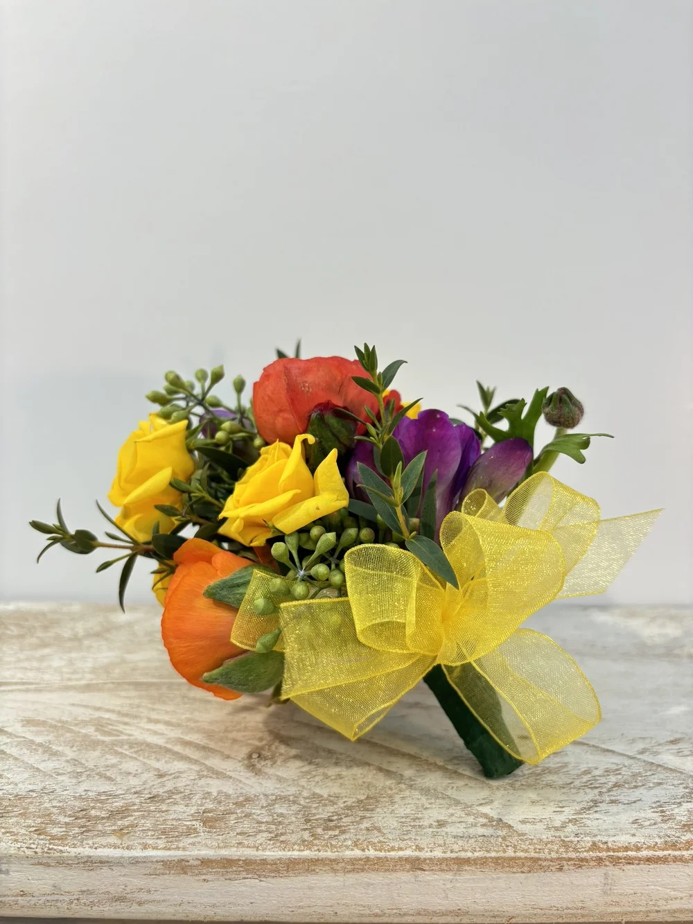 Prom Corsage and Bout Combo Monochromatic — Kate's Garden