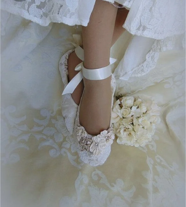 bridal ballet shoes