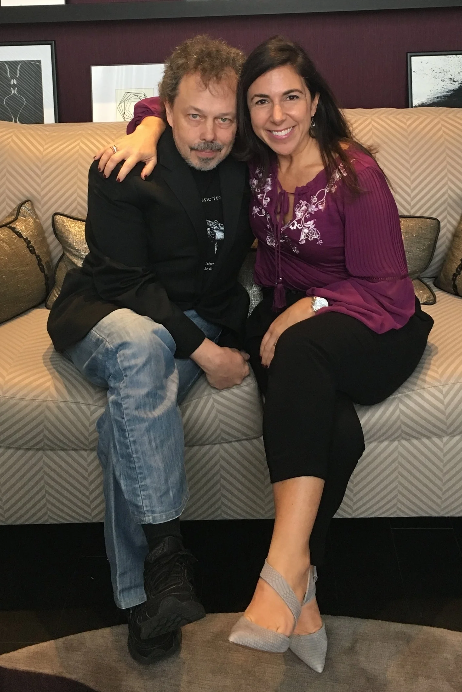 Curtis Armstrong and Kara Mayer Robinson - sitting at Renny.JPG