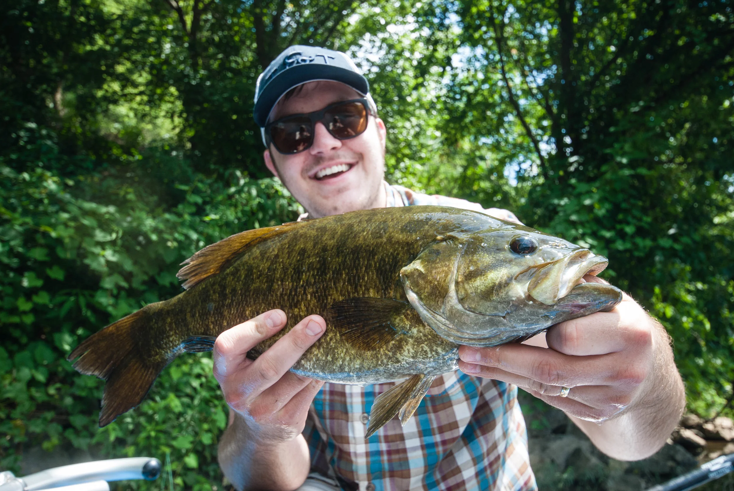 Ethan Martin with a near 21” Virginia smallmouth caught on a popper!