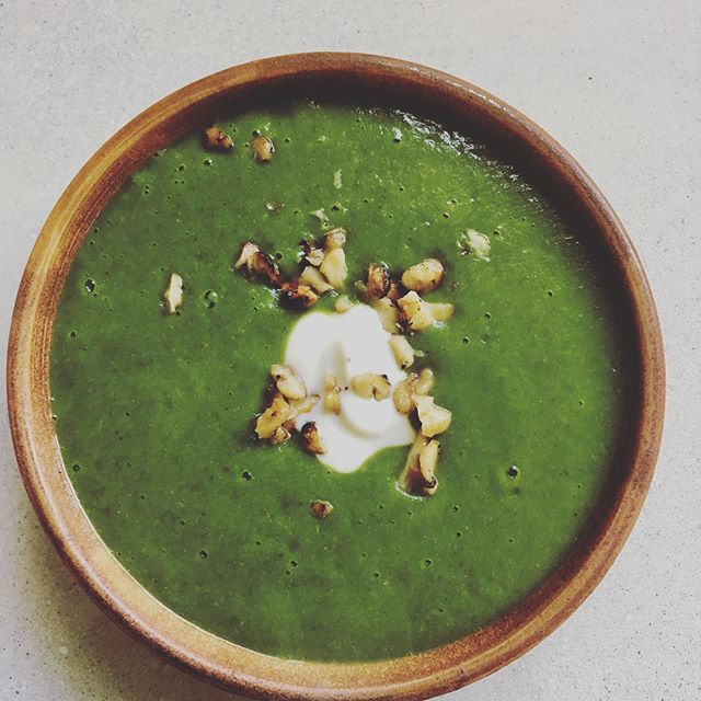 The one that helps me eat around here (my husband) is off to Alaska to start the salmon fishing season. And I&rsquo;m drowning in my CSA box. Turns out you can eat 2 heads of lettuce for lunch. Presenting Lettuce Coriander and Mint Soup. Goat Yogurt 