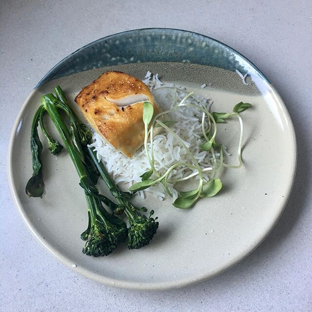 Miso Glazed Alaskan Black Cod. Basmati. Broccolini and Pea Shoots (thank you Mountain Bounty Farms)
Quarantine meals. I do miss cooking for my wonderful clients. And I&rsquo;m enjoying cooking for my original clients- my family. &bull;
&bull;
&bull;
