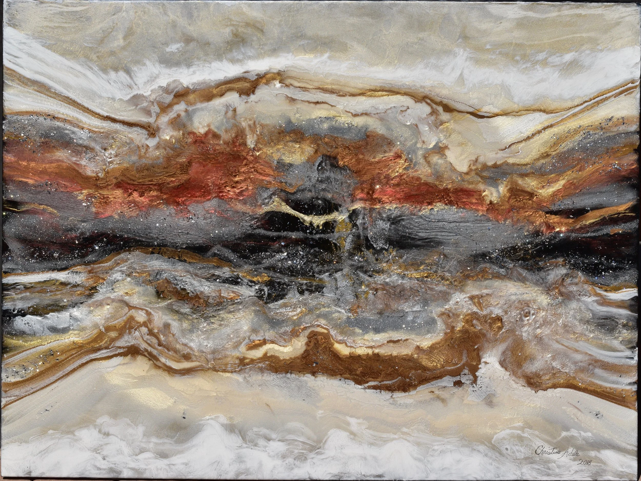 "Sunset Storm". 36"x48" SOLD