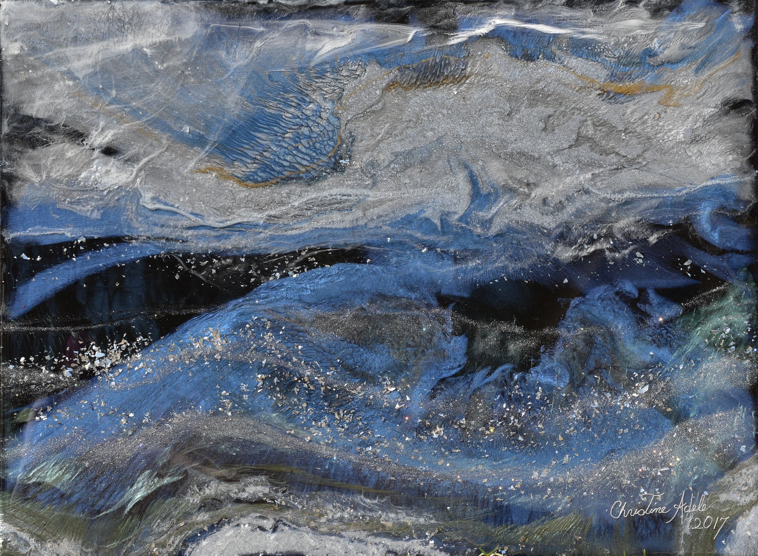 "Night Dive" 18"x24"