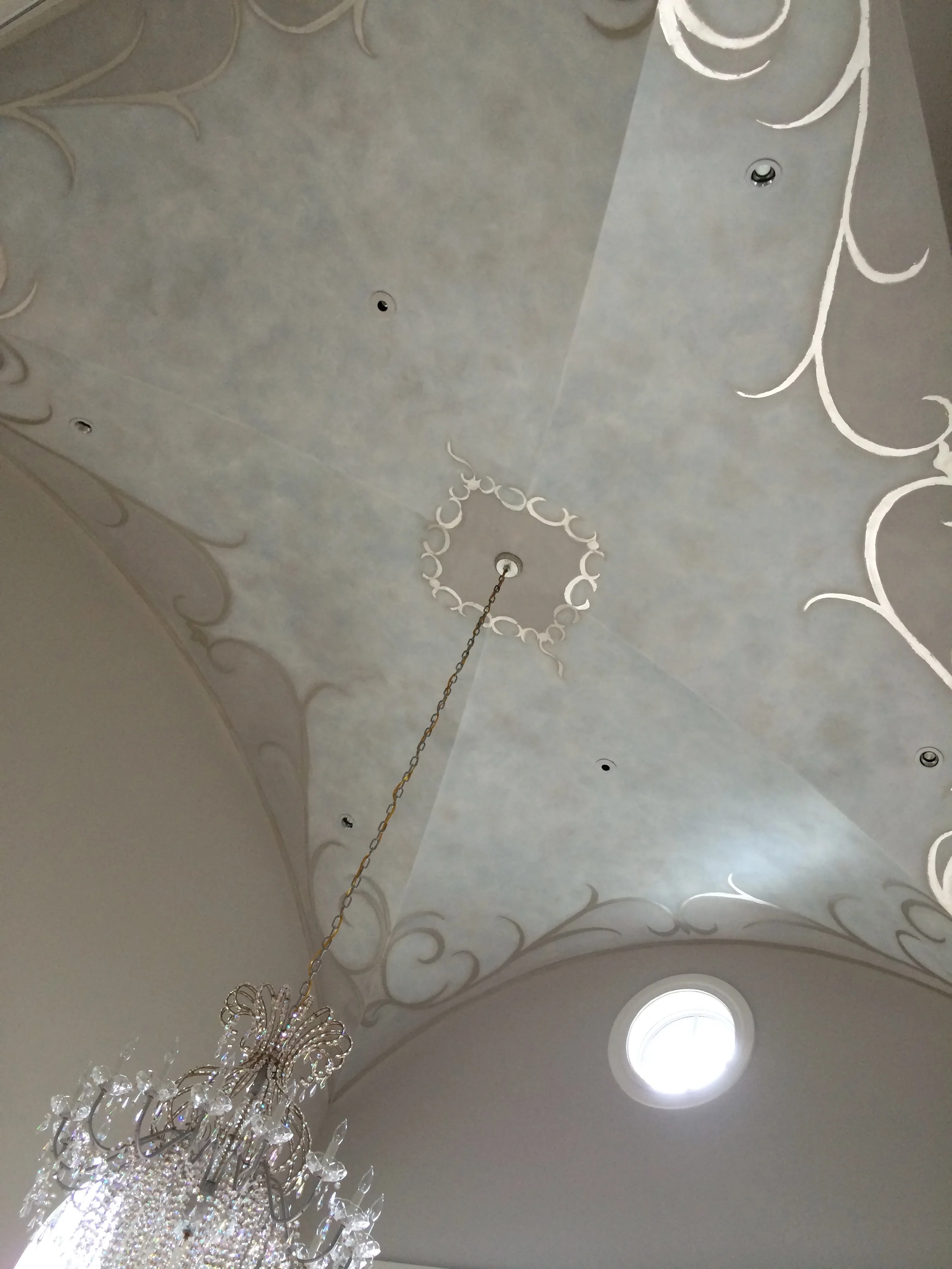Silver Accented Oil glazed Ceiling