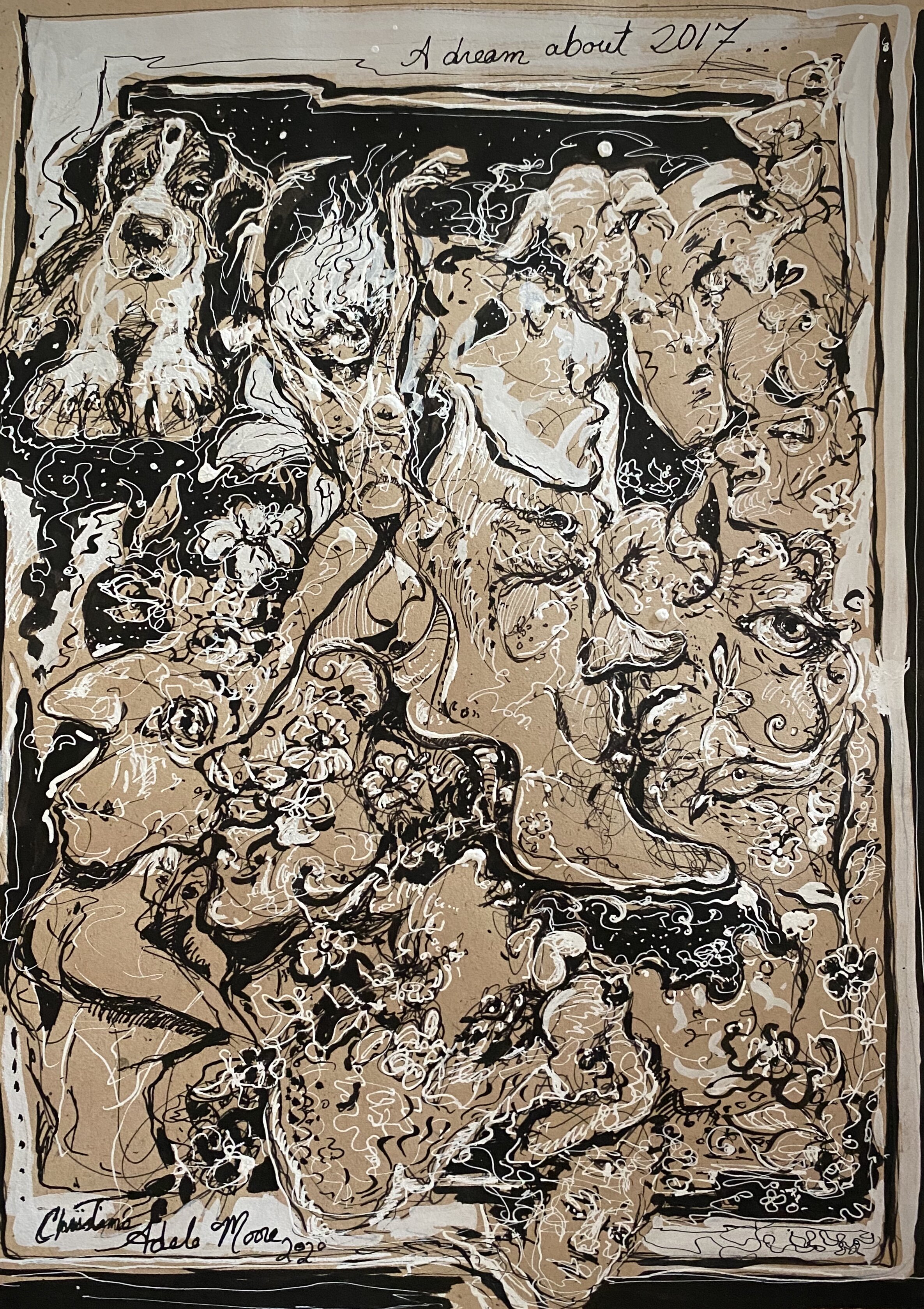  “A Dream About 2017”  2020  Watercolor and Ink on Paper  8”x10”  $500 