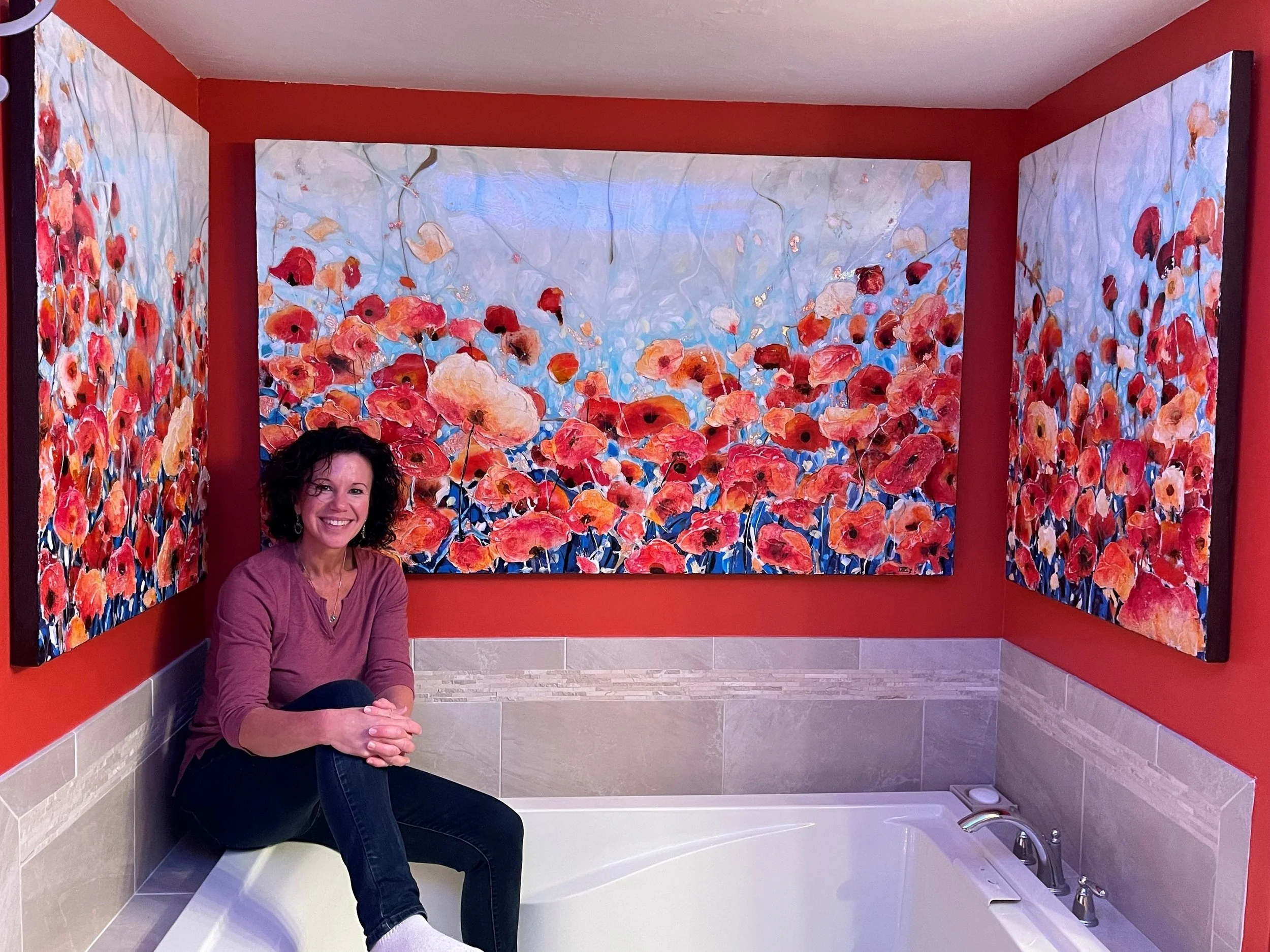 TRICKY TRIPTYCH PAINTINGS A FLOWING INSPIRATION