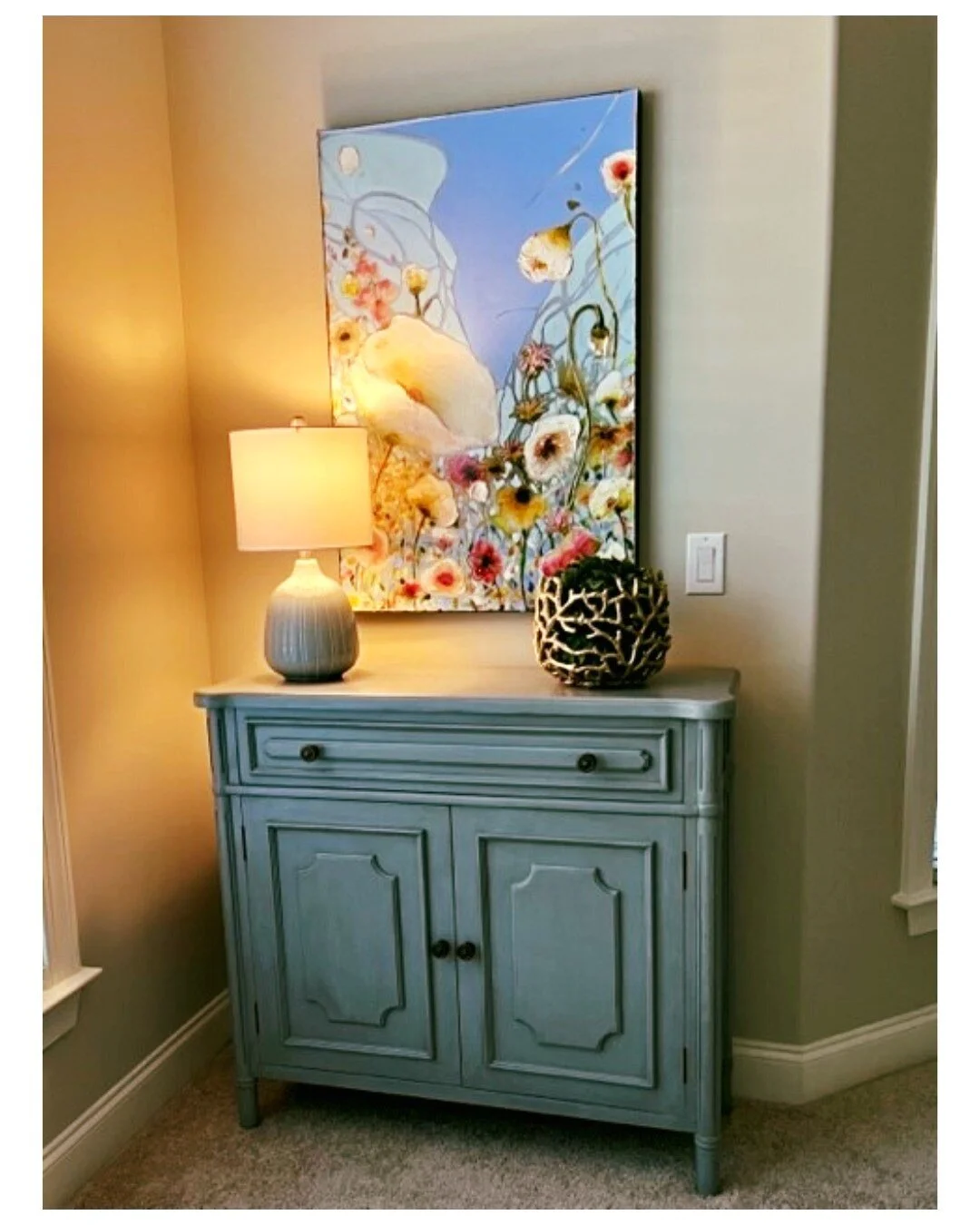 &quot;My Happy Place 2&quot; installed in its own little happy place. 
#christineadelemoore #christineadelearts www.christineadelearts.com