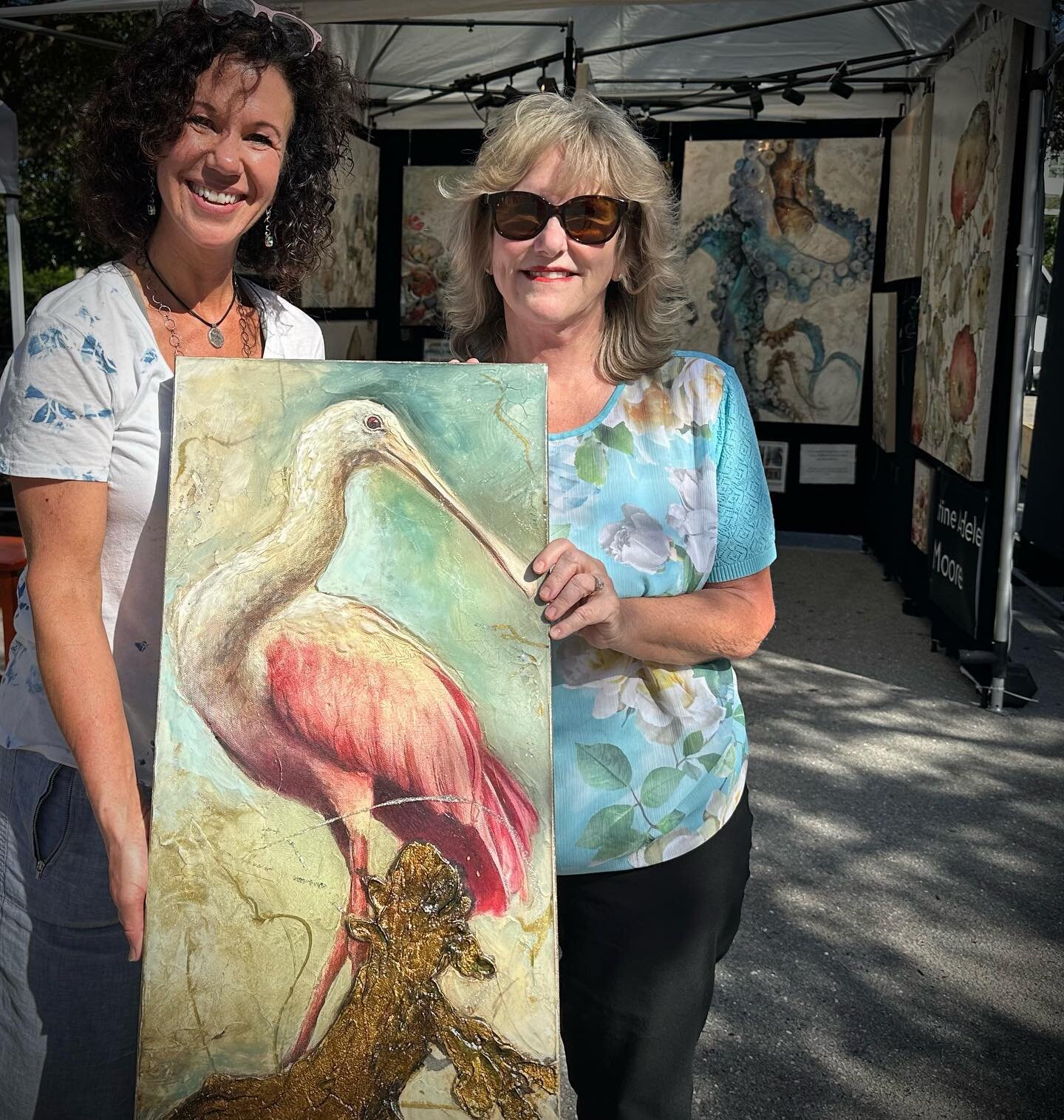 Thank you, Cathy and Rich! You made a special trip out to Naples to find my booth and made my day. Our conversation was so sweet and appreciated. Very happy to have you take home Spoonbill II and I hope to see you again at future shows!
#naplesart