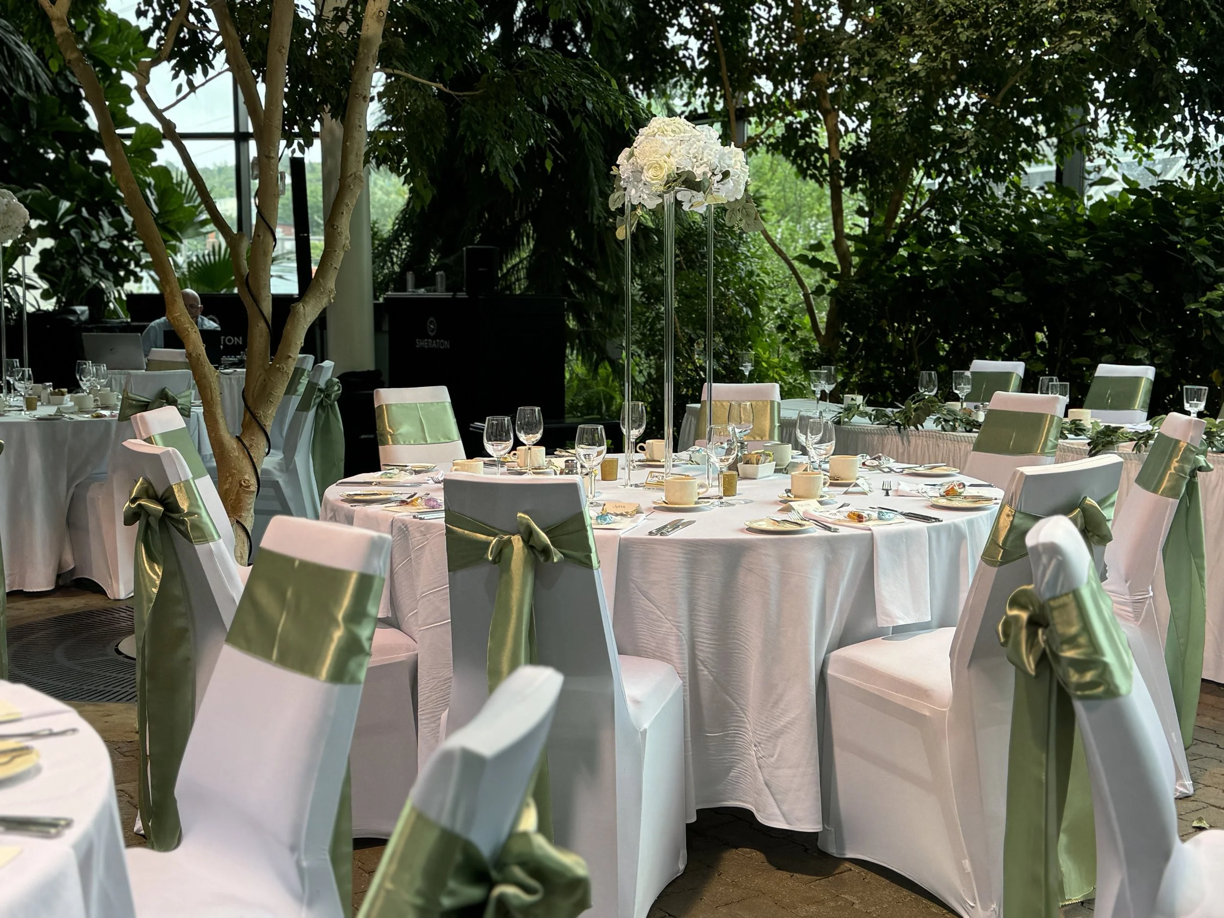 Carrie and Justin, the Sheraton Hotel
