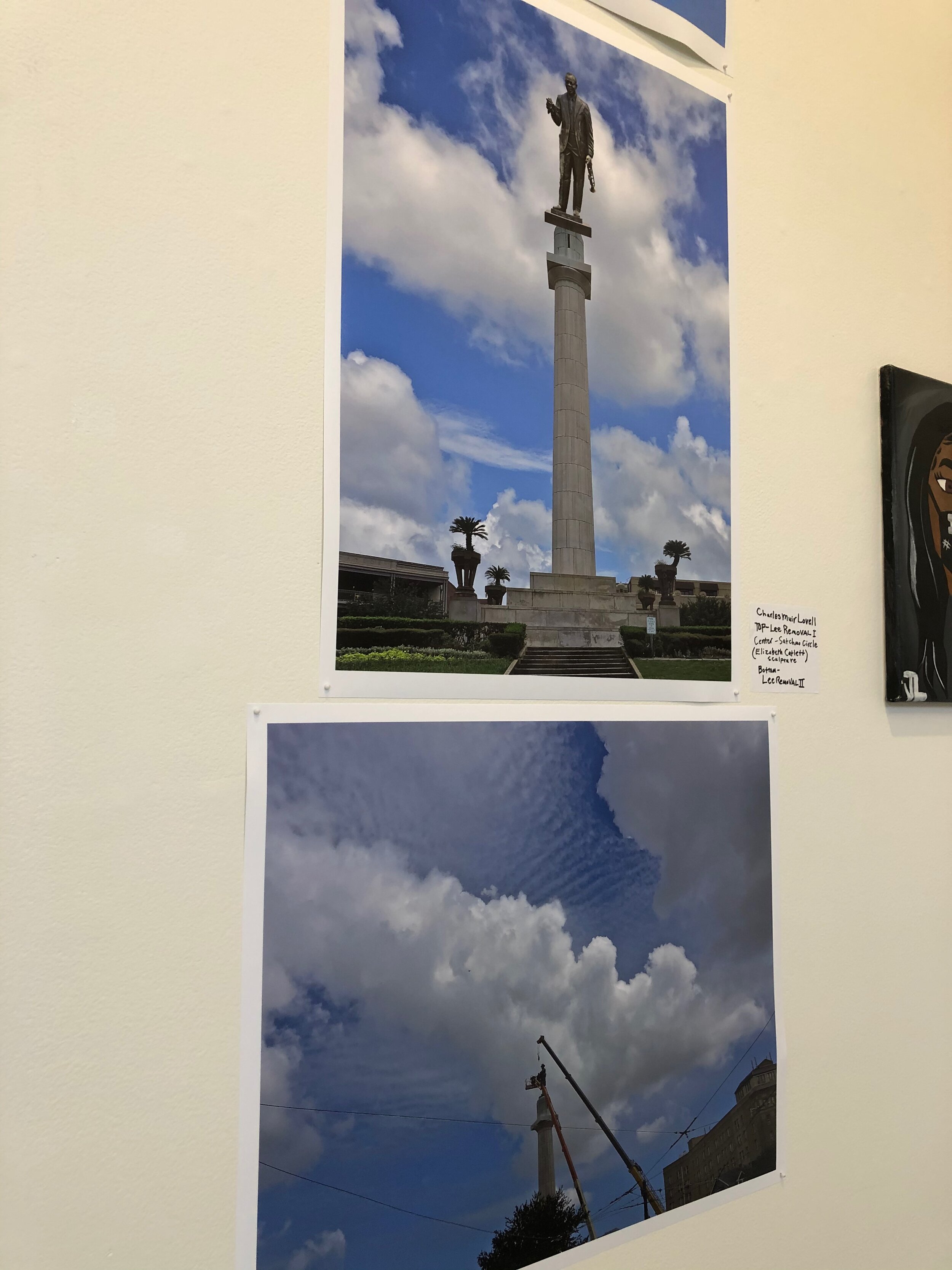 Satchmo Circle (Elizabeth Catlett Sculpture) and Lee Removal II