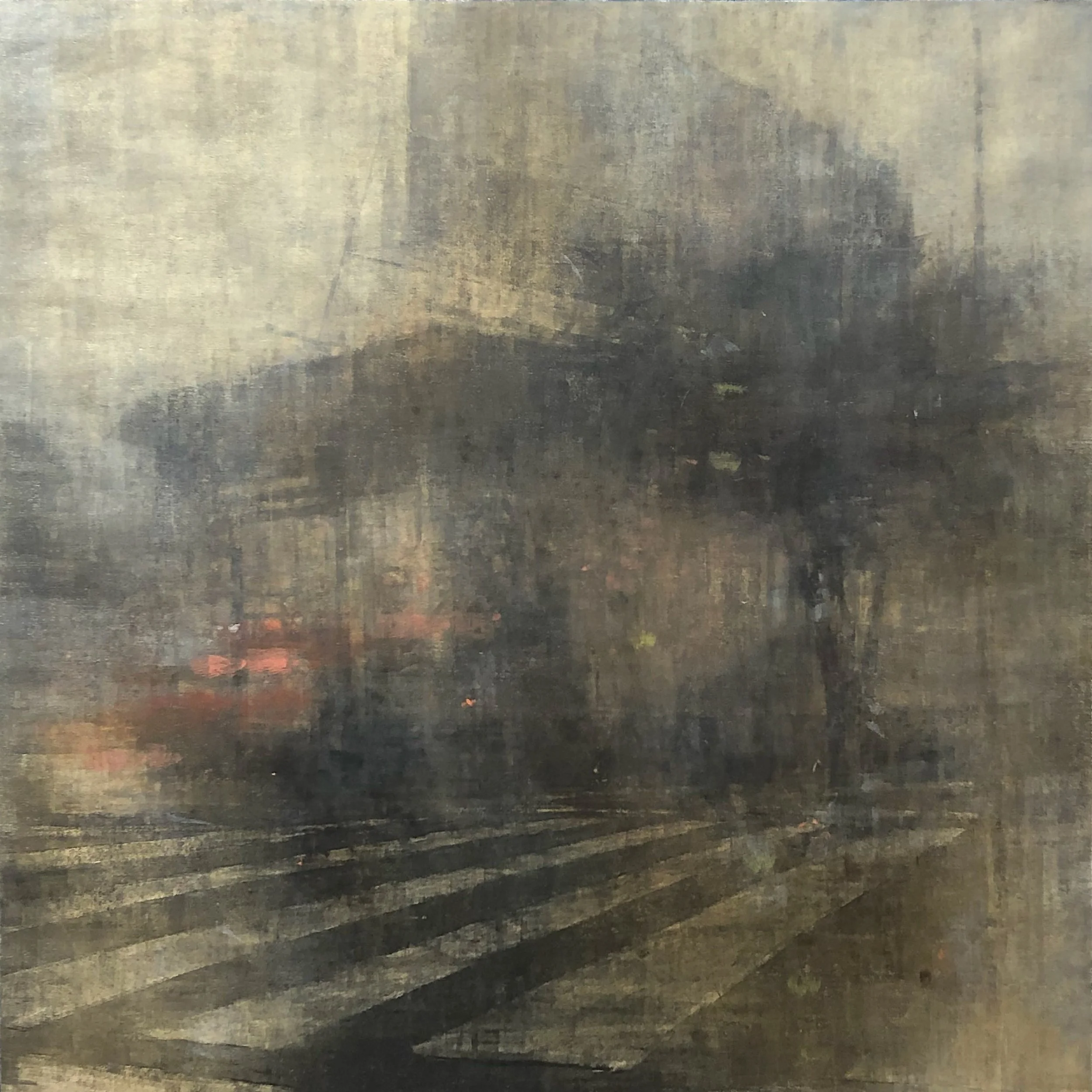 High Maintenance, 66"x66", oil on unstretched linen