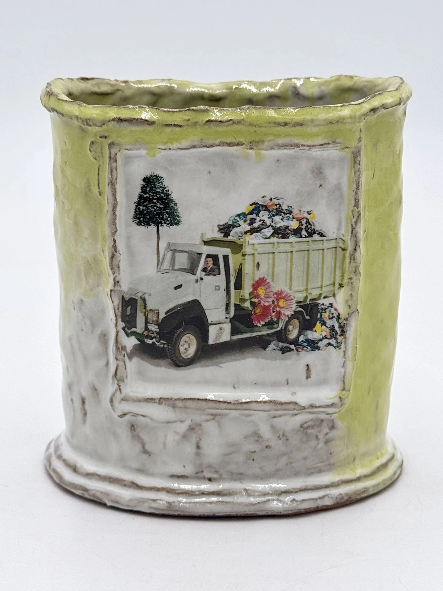 Trash Truck Vase