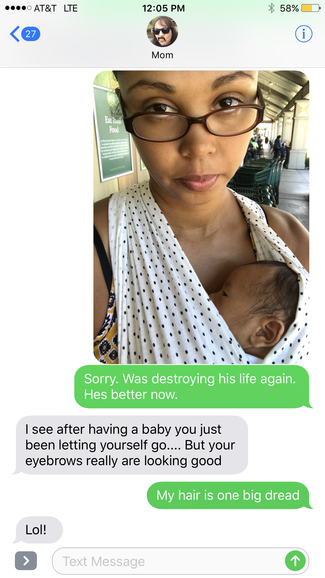 When moms keep it real