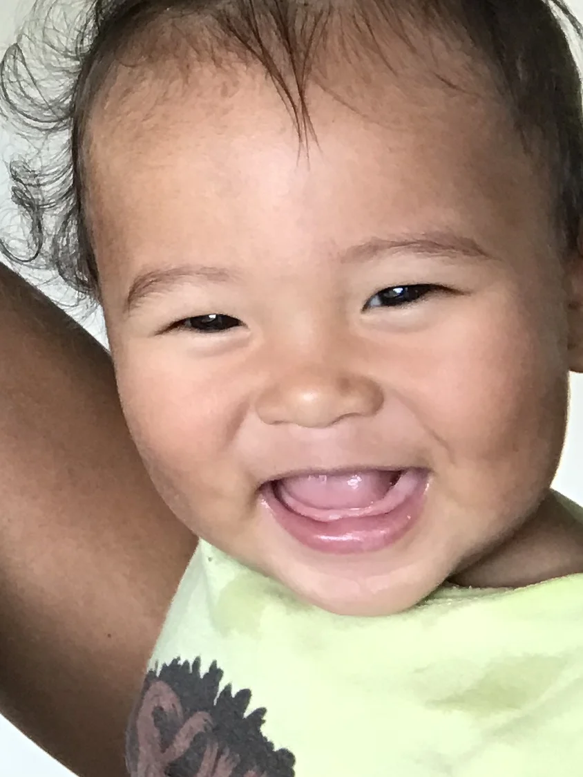 If you look closely, you can see one tiny tooth.