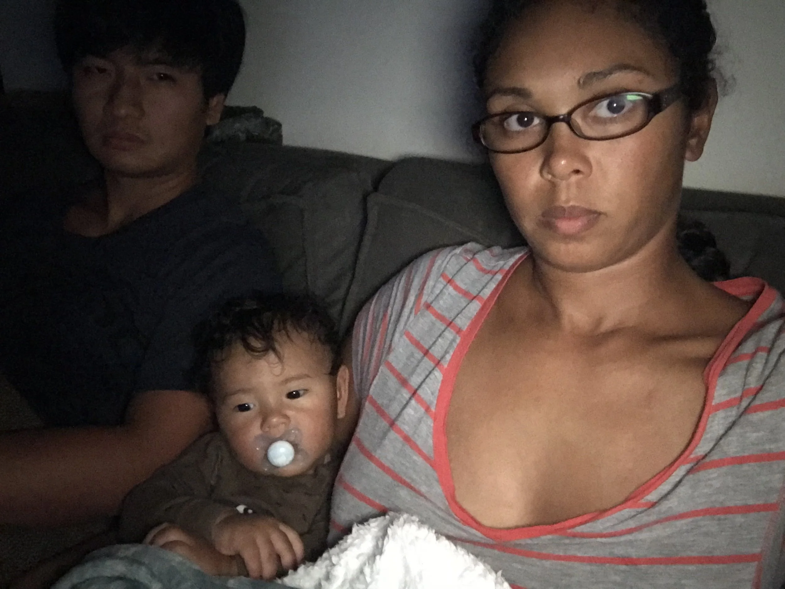You can tell that mommy and daddy are totally ok with this even though it was way past bedtime.