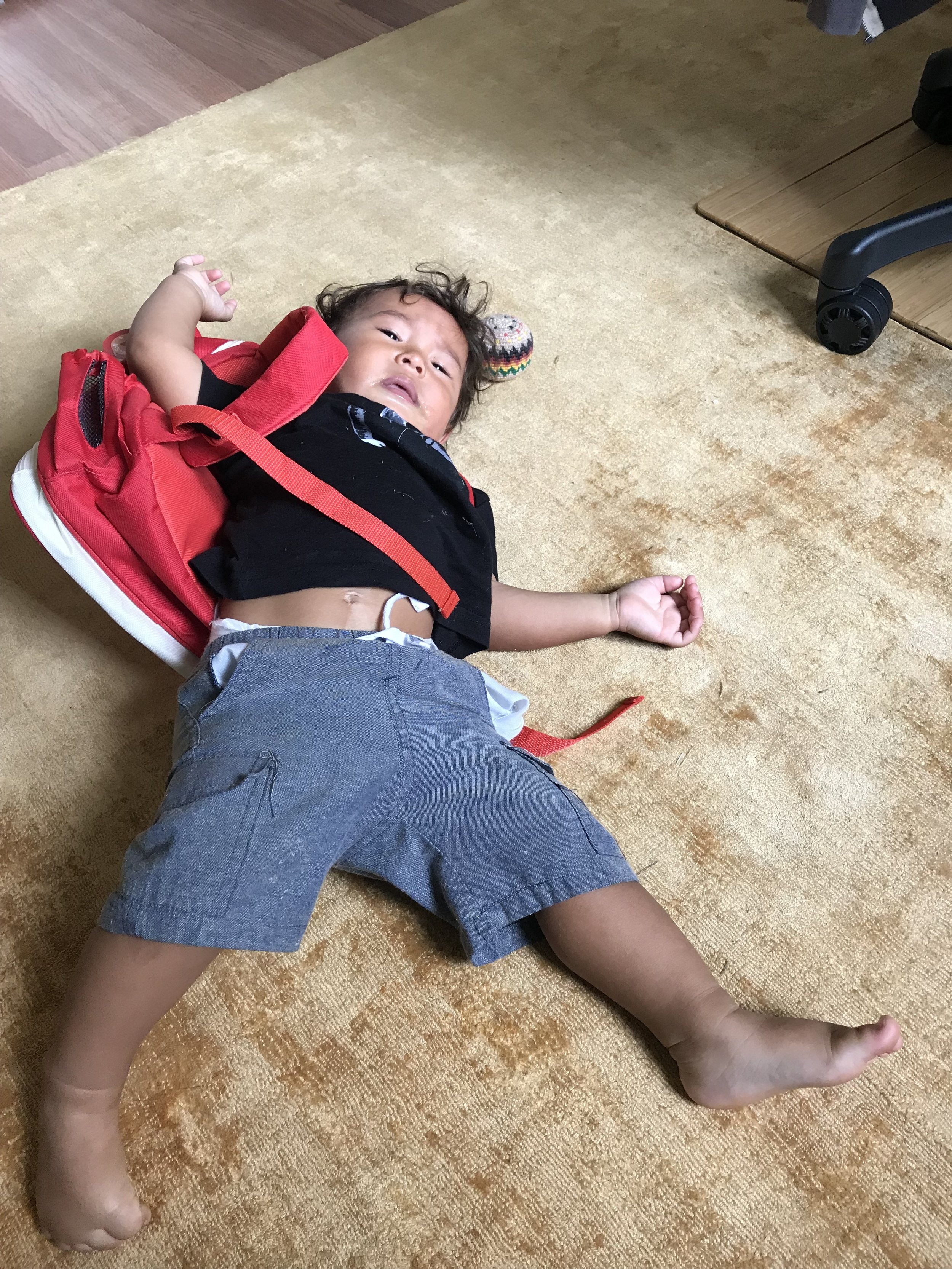 I don't remember why he was crying here.