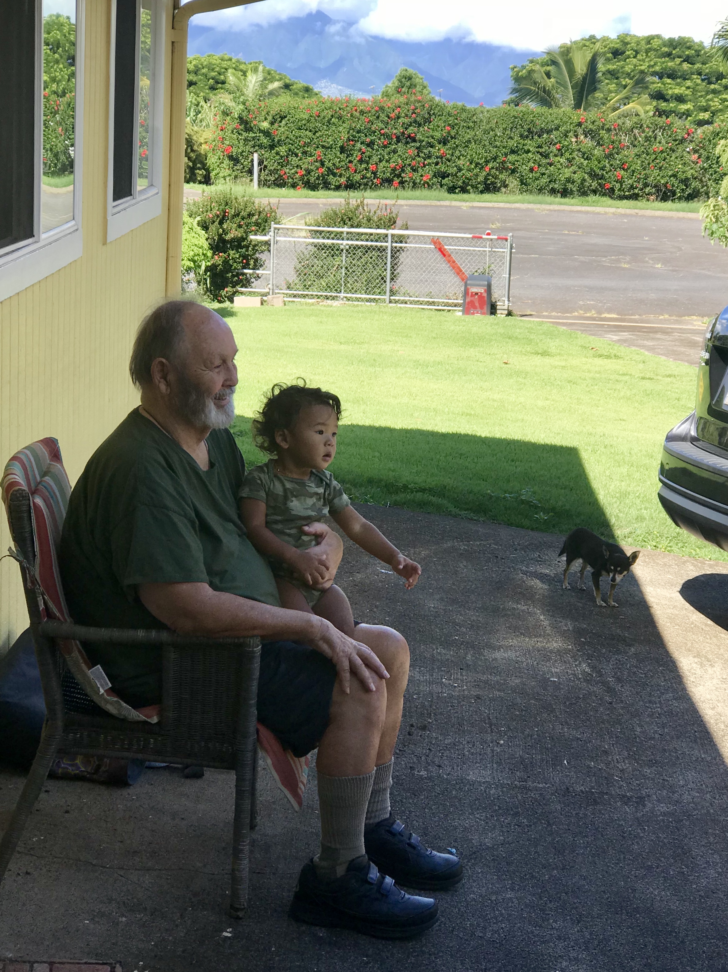 Just a baby and his papa.