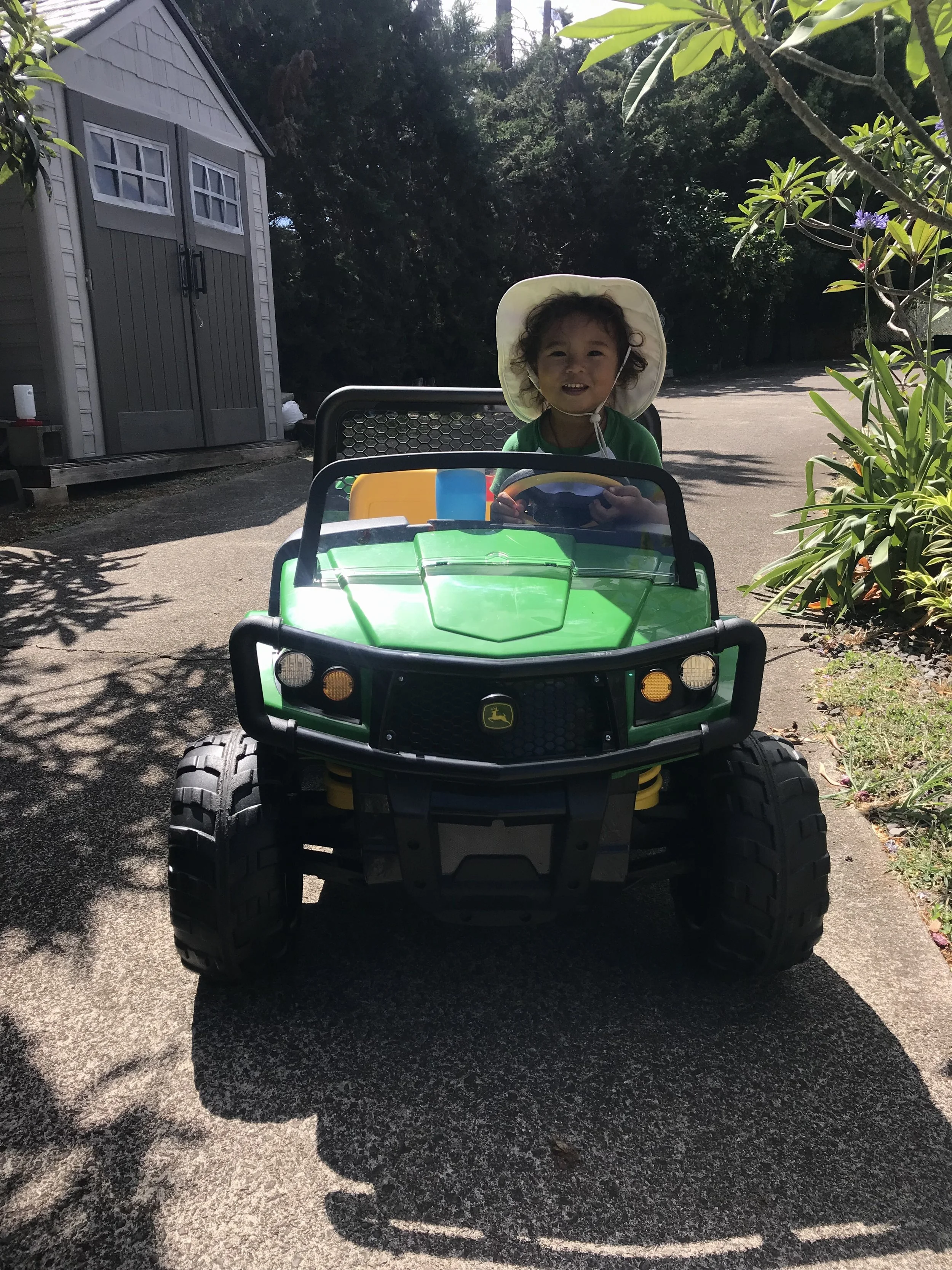 He loves his car!