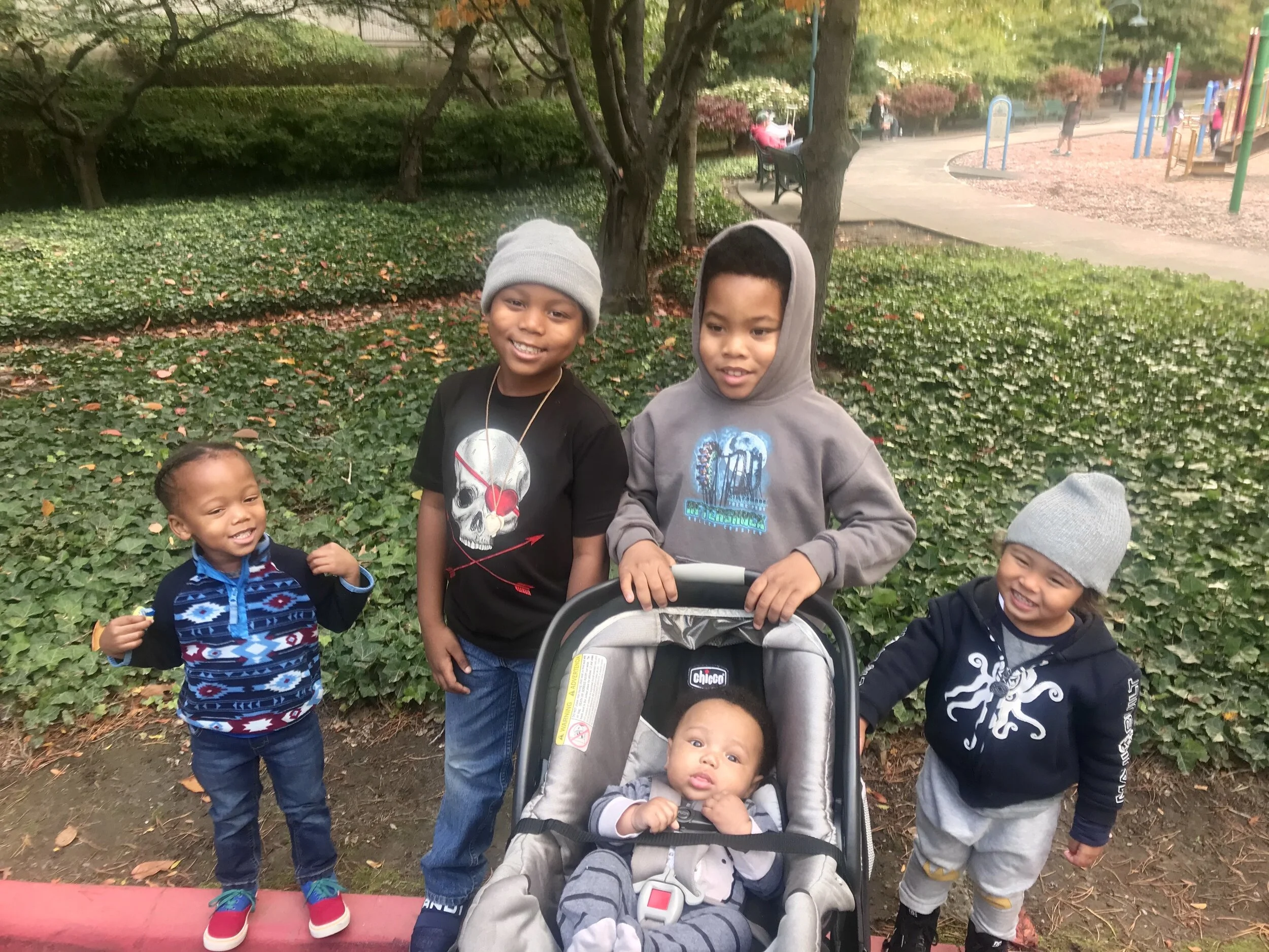 So happy to see his cousins!