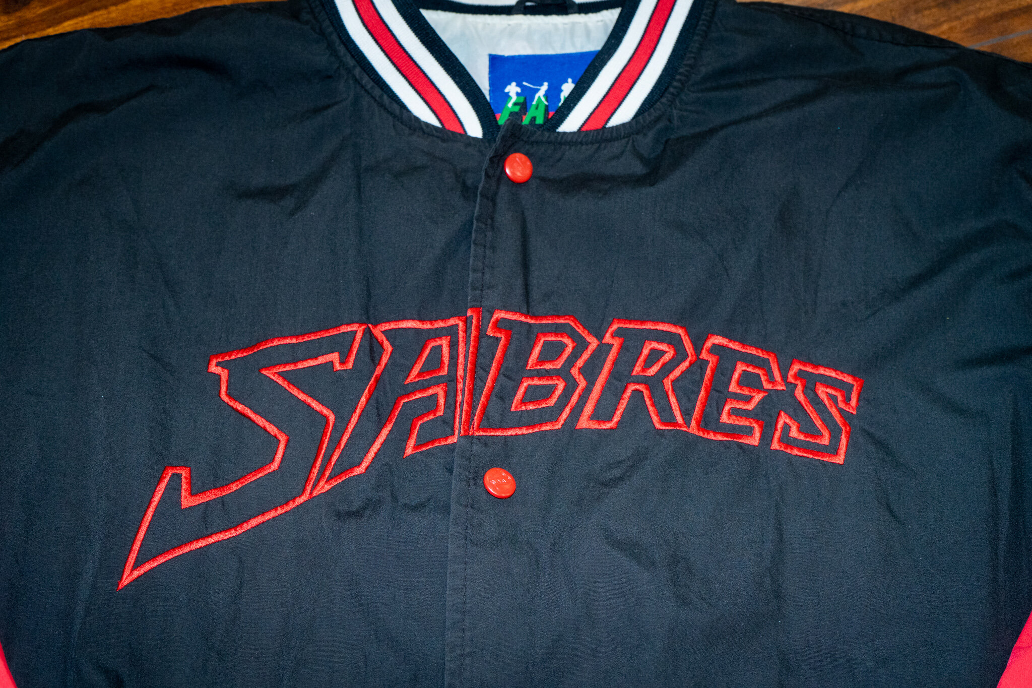 Vintage 'Sabres' Baseball Jacket — Cultural Blends.