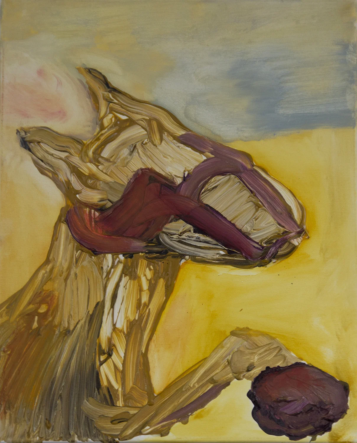 Boxer, 2018. Oil and acrylic on canvas, 16x18 inches.