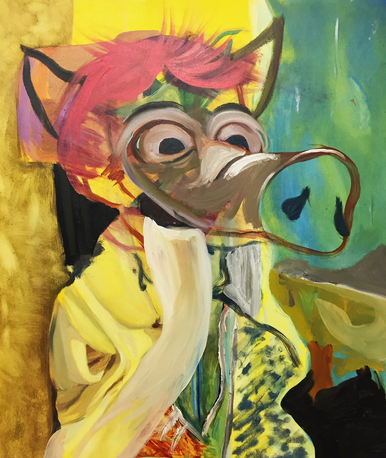 Cow-Horse, 2017. Oil on canvas, 24x36 inches.