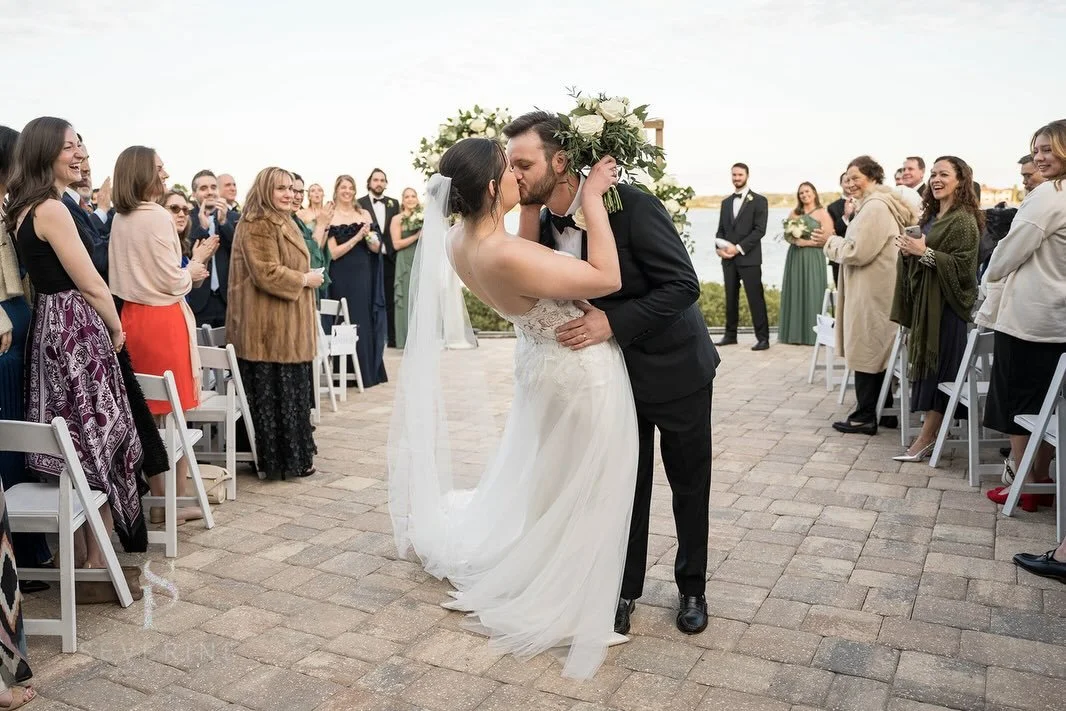 Happy Anniversary to D&amp;A 🤍

Here are a few of our favorites from their wedding at @riverhouseevents last January.

@firstcoastwedd 
@riverhouseevents
@severine_photography 
@la.cocina.catering 
@inowpronounceyoumarried 
@coastalcreationsvideo 
@