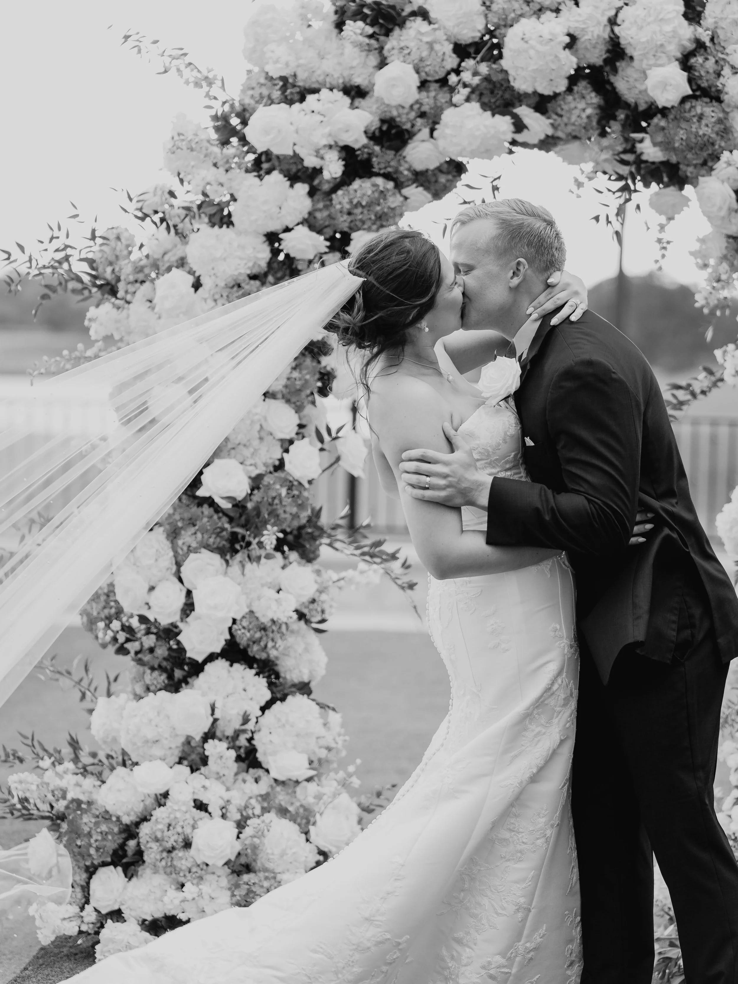 From a chance meeting at an Arkansas baseball game to a timeless wedding at TPC Sawgrass. 

T&amp;N&rsquo;s wedding included coastal-blue details, a flower-lined staircase, heartfelt family moments and a packed dance floor with a DJ, saxophone and dr