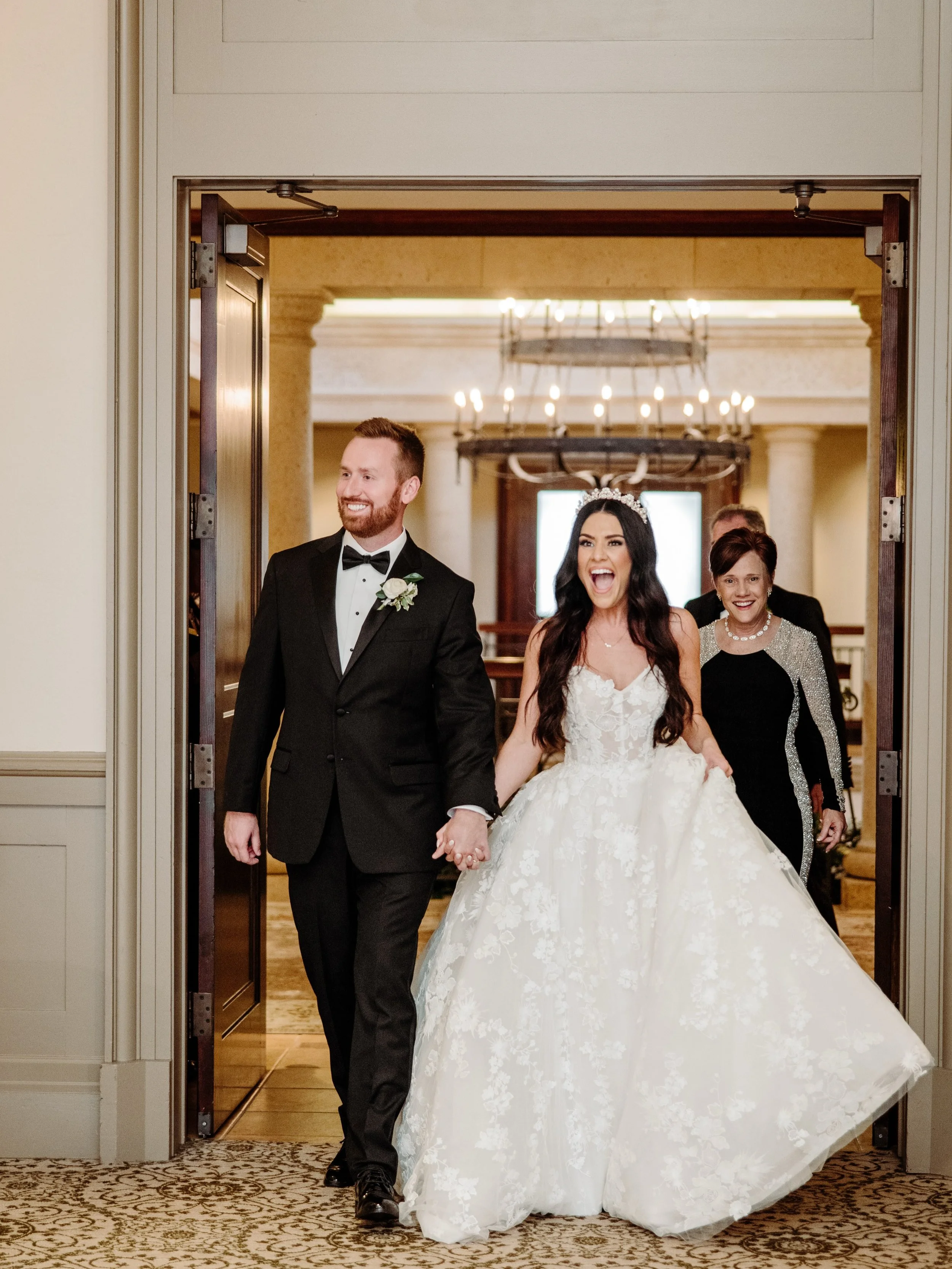 A room reveal that leaves even dad speechless 🤍

Wedding Vendor Team:
Wedding Planner: @firstcoastwedd
Venue: @tpcsawgrassweddings
Florals &amp; Design: @sheahopelyflowers 
Photography:@28northphotography
Videography: @lifeandlovestudio 
Cake: @clas