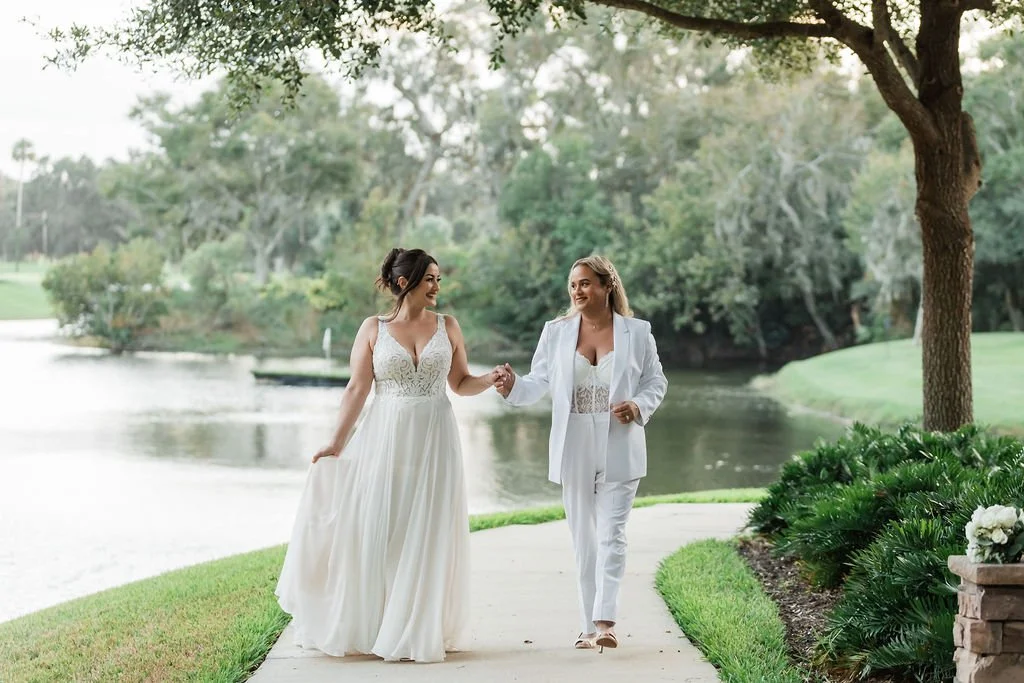 Happy first anniversary, E &amp; J!

One year ago today, these two celebrated their wedding at Sawgrass Marriott Resort and Spa in Ponte Vedra Beach, a place they already loved from vacations together. This time, they brought their family and friends