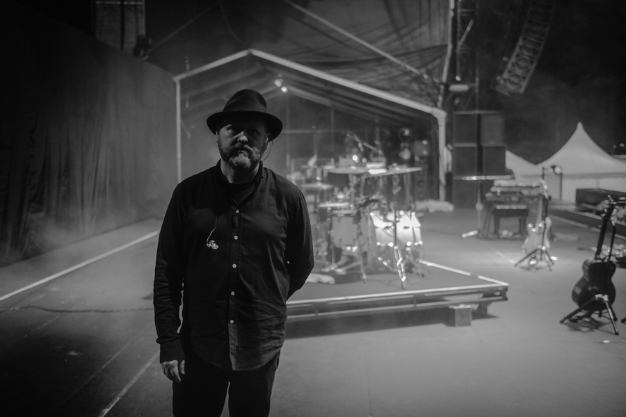 Kiddi making sure everything is working before we go on stage at Fuji Rock