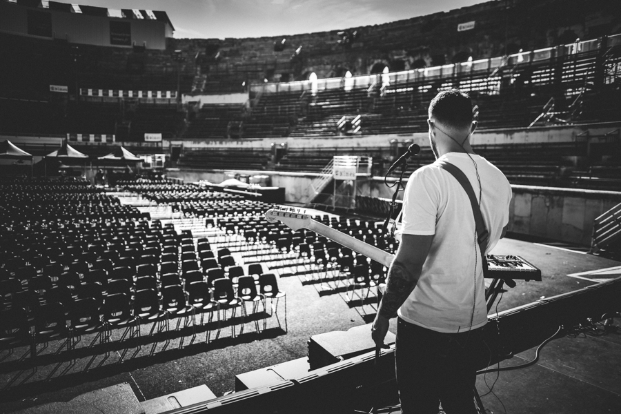 Ásgeir soundchecking in Nimes, France. 