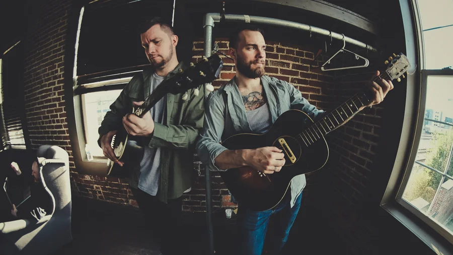 Backstage at the venue in Nashville. The brothers do their best Vaughan impression.