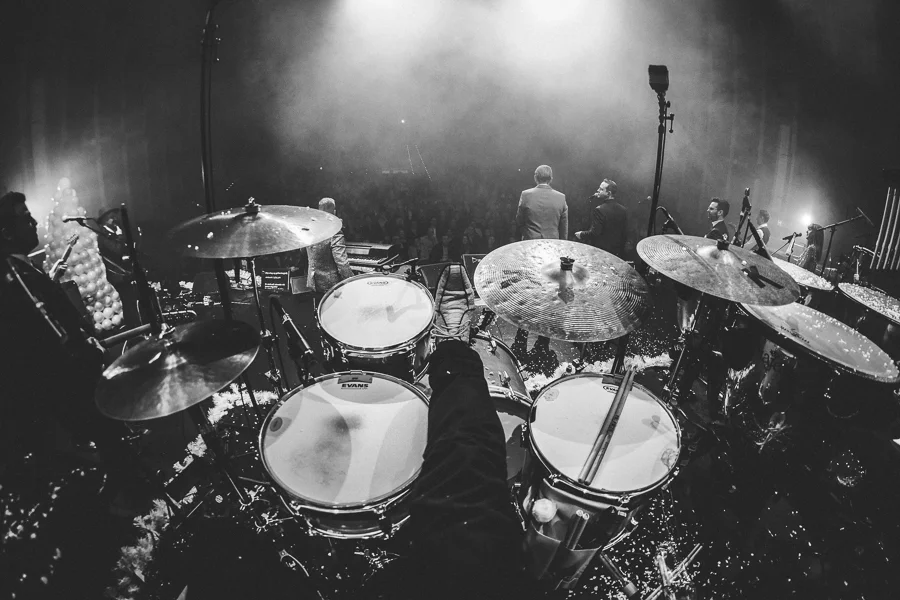 Resting my foot on the bassdrum in between songs. 