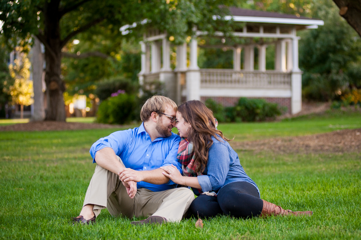 Meredith + Scott | Downtown Champaign + West Side Park engagement