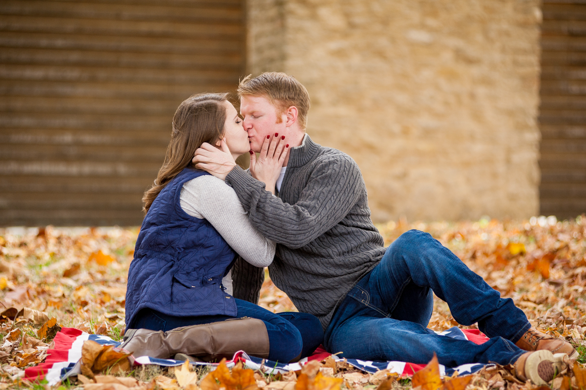 Darbie + Adam | Patriotic engagement session | Lincoln, Illinois