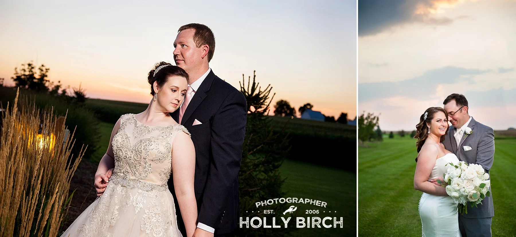 sunset wedding day at Pear Tree Estate