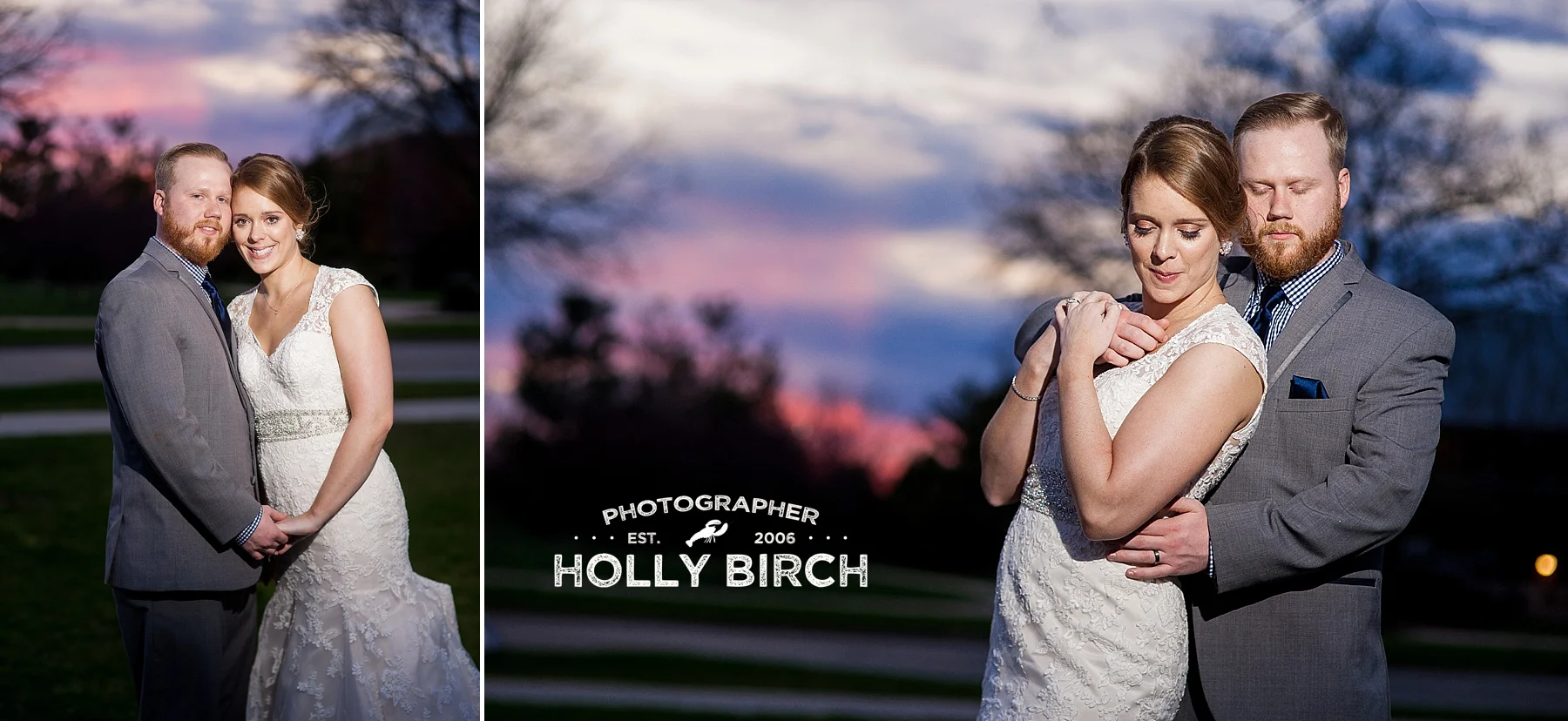 classic winter sunset at iHotel wedding