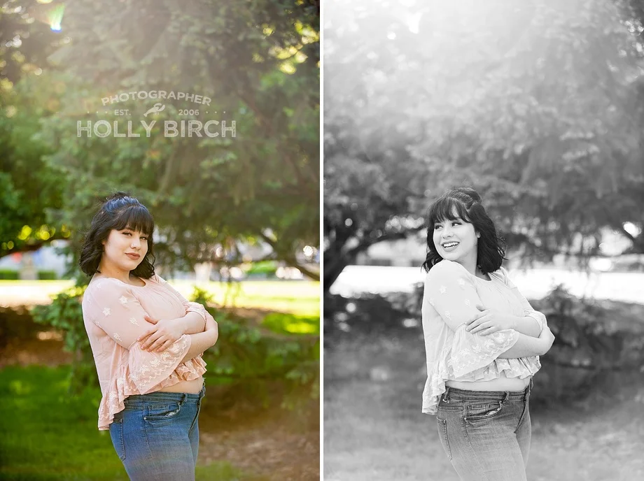 sun flare senior photos