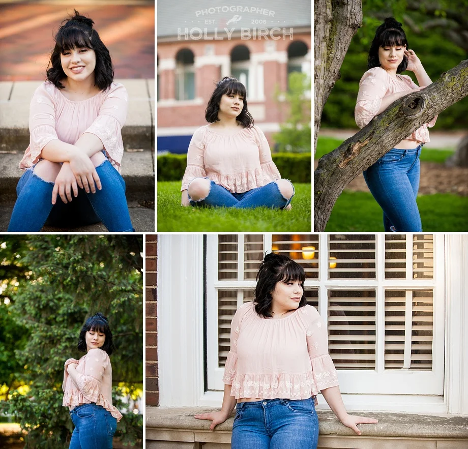 senior photo session on UI campus