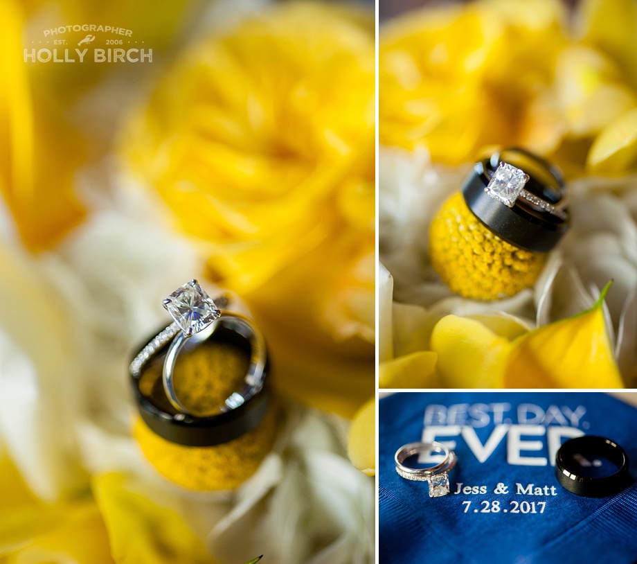 yellow navy wedding ring photos