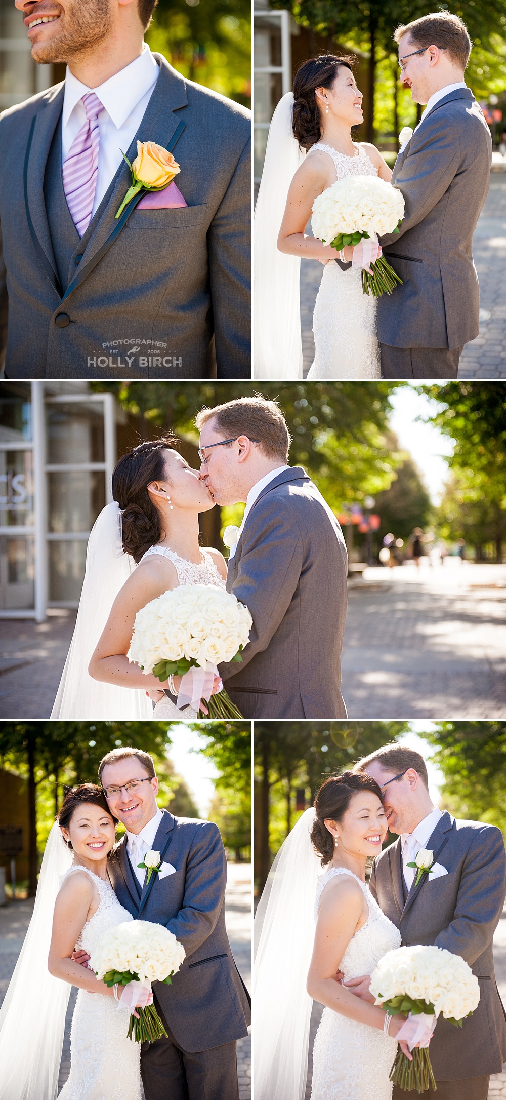 backlit photos of bride and groom